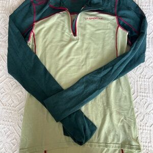 La Sportiva green/teal running top